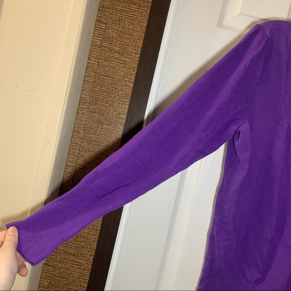 Attention Purple Knit Scoop Neck Long Sleeve Sweater size XXL - Picture 4 of 8